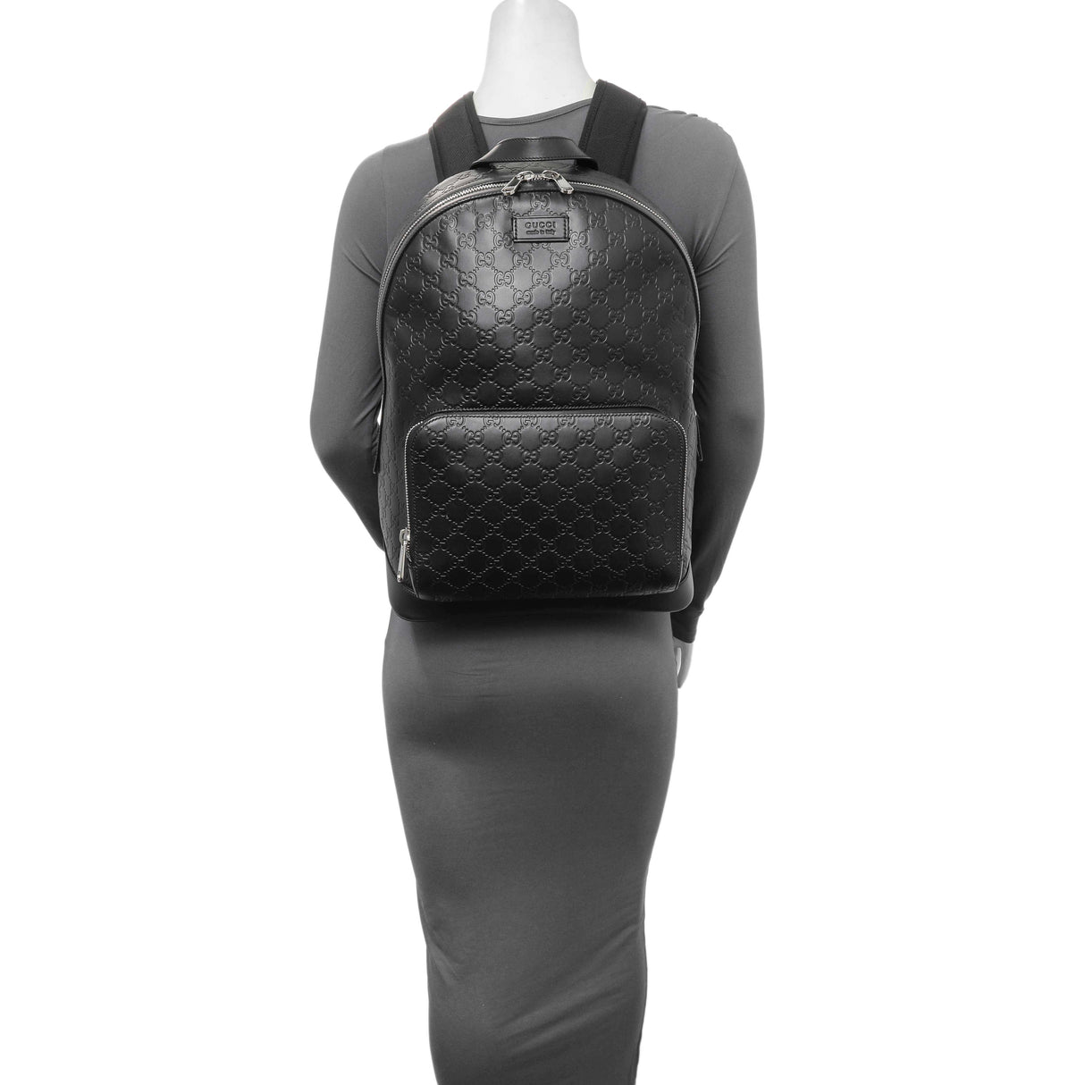 Gucci Black Guccissima Signature Day Backpack Handbags Gucci