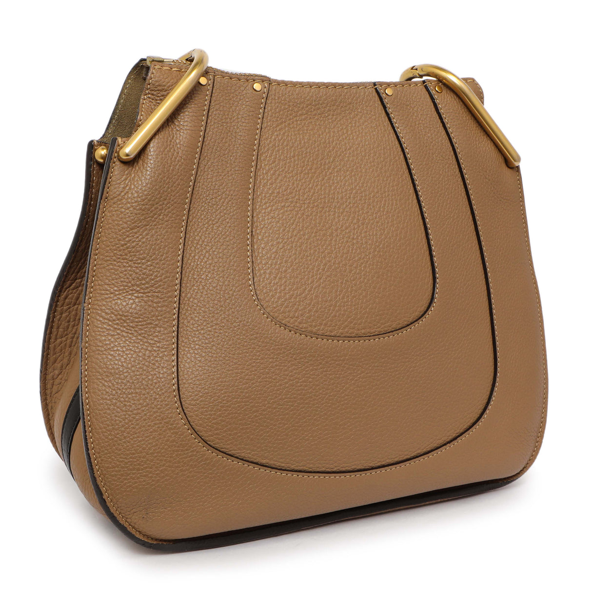 Chloe Nut Grained Calfskin Small Hayley Hobo Handbags Chloe