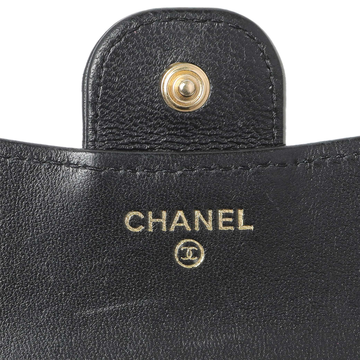 Chanel Black Quilted Lambskin Small Flap Wallet