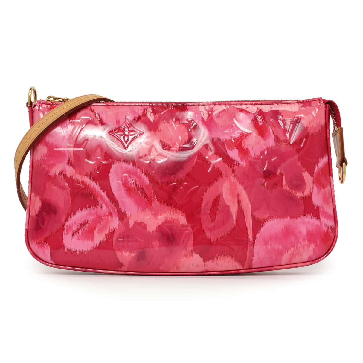 Louis Vuitton Rose Indien Vernis Ikat Pochette Accessories NM Handbags Louis Vuitton