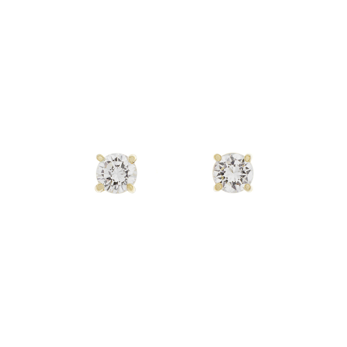 18K Yellow Gold 0.30 Carat Diamond Stud Earrings Modaselle