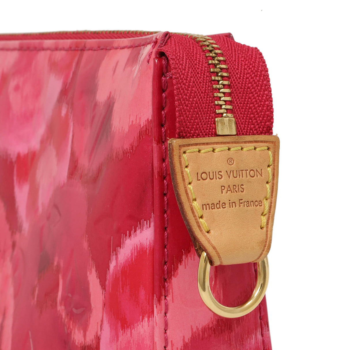 Louis Vuitton Rose Indien Vernis Ikat Pochette Accessories NM Handbags Louis Vuitton