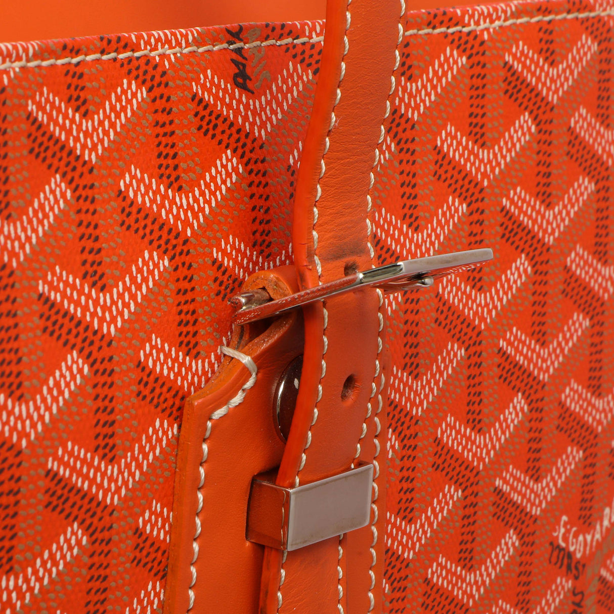 Goyard Orange Goyardine Sac Marie Galante GM Handbags Goyard