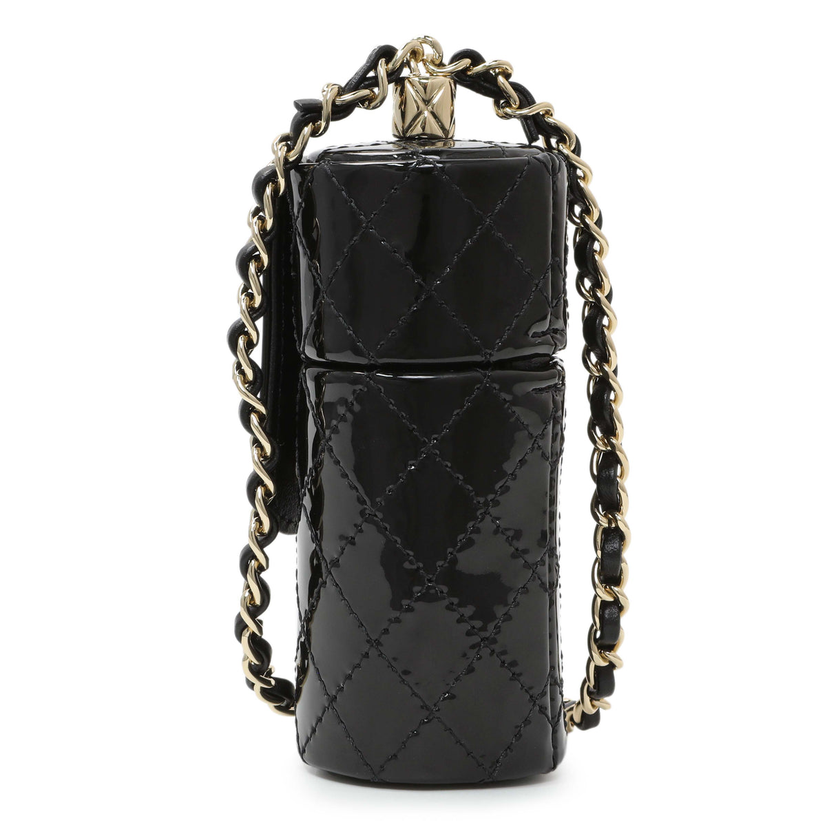 Chanel Black Patent Lipstick Case On Chain Accessories Chanel