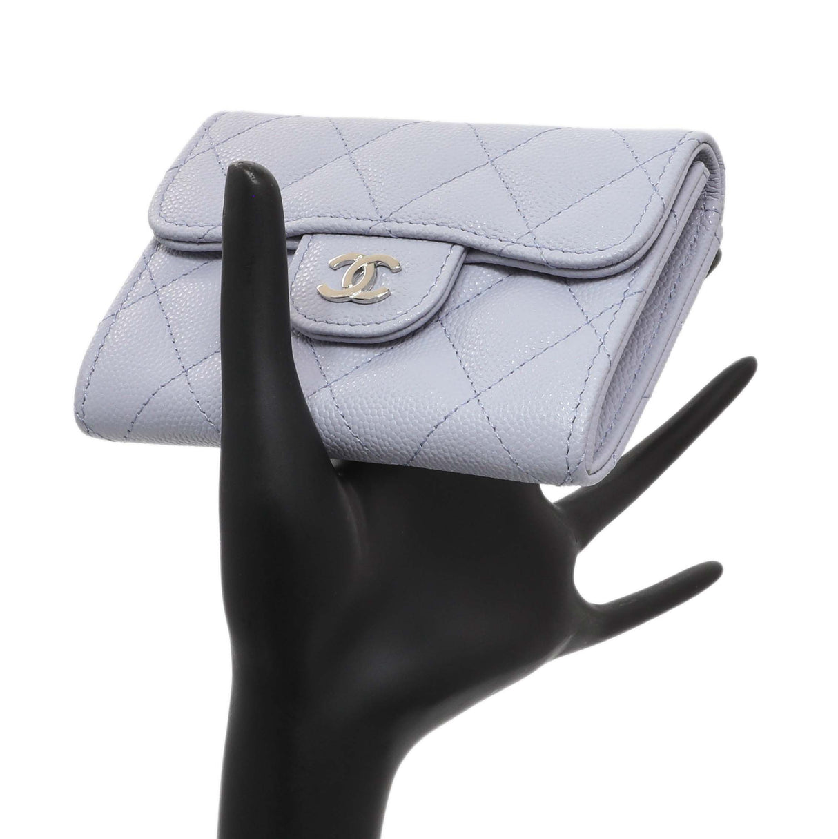 Chanel Purple Caviar Quilted Flap Card Holder Wallet Accessories Chanel