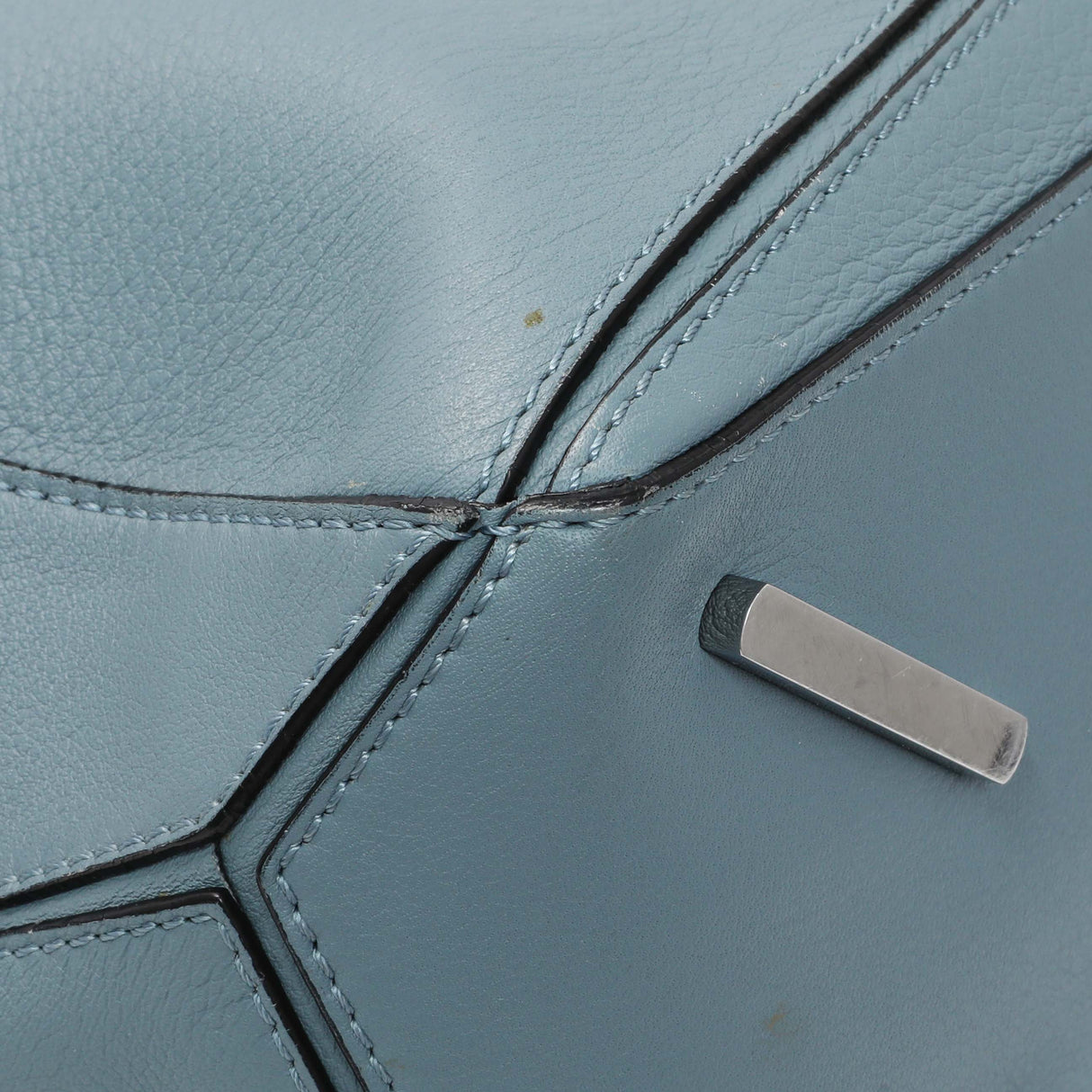 Loewe Blue Calfskin Medium Puzzle Bag