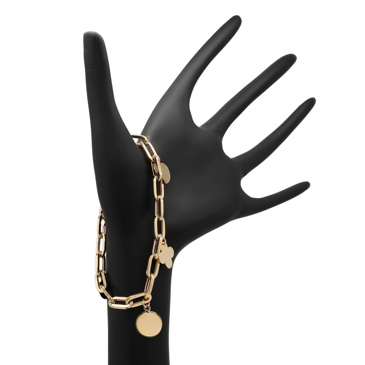 14K Yellow Gold Charm Bracelet Modaselle