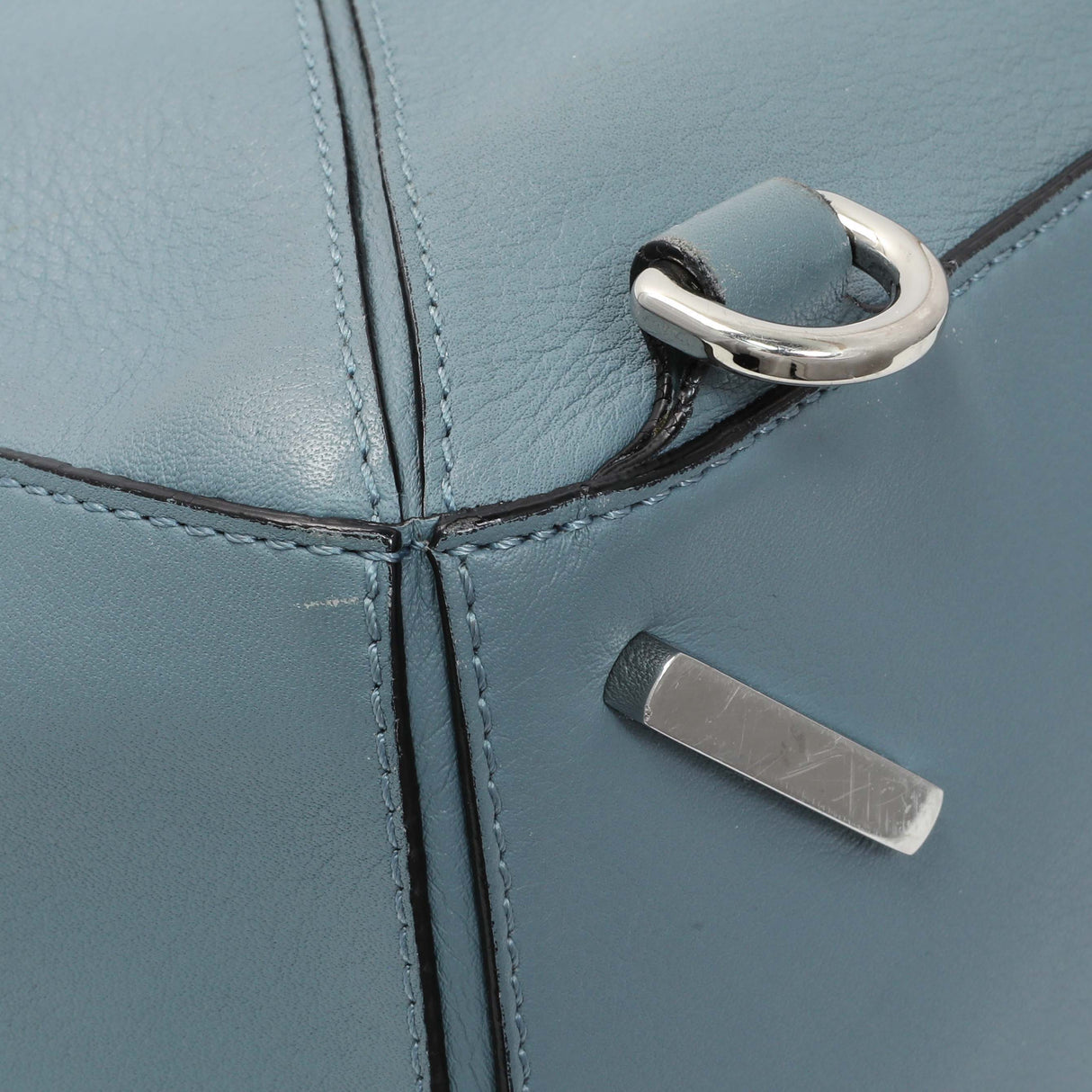 Loewe Blue Calfskin Medium Puzzle Bag