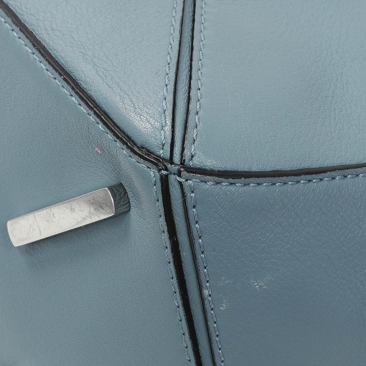 Loewe Blue Calfskin Medium Puzzle Bag