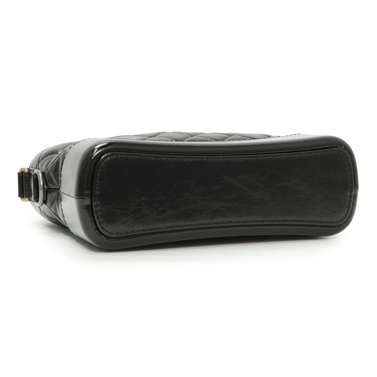 Chanel Black Quilted Patent Goatskin Medium Gabrielle Hobo Handbags Chanel