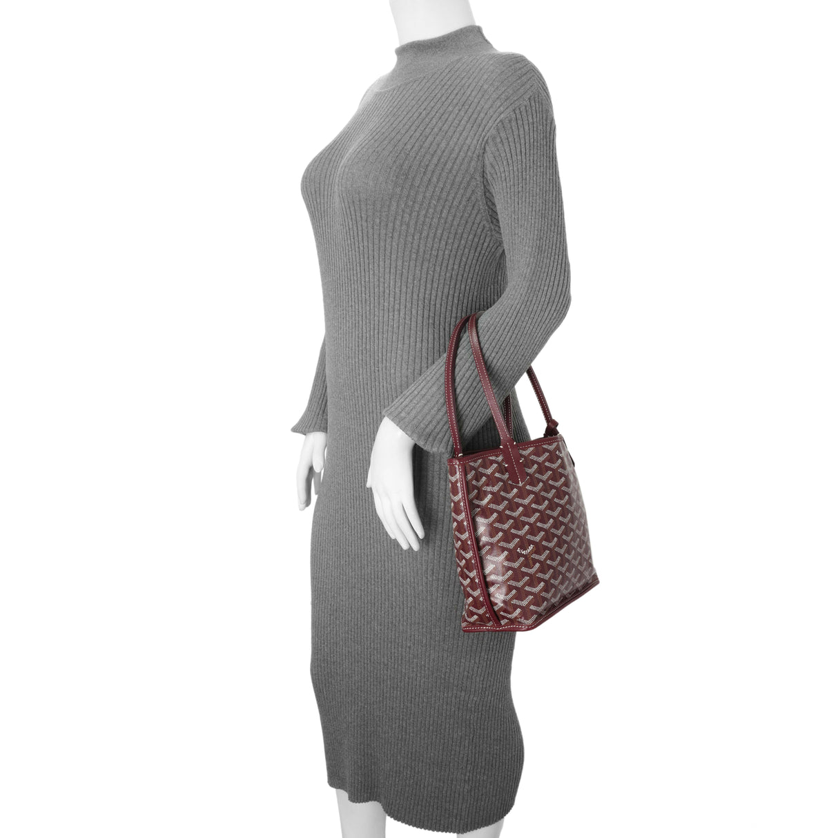 Goyard Burgundy Goyardine Reversible Mini Anjou Handbags Goyard