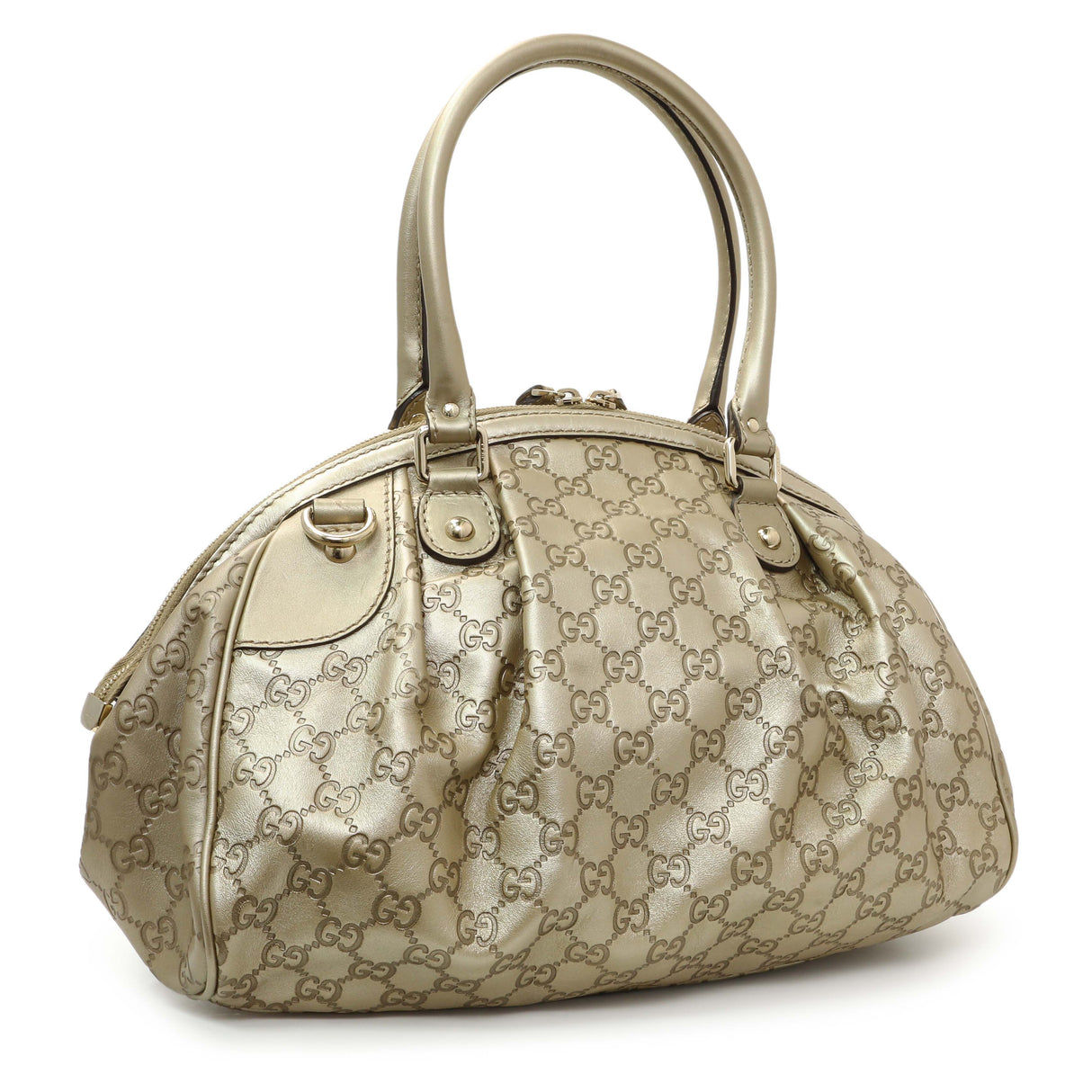 Gucci Gold Guccissima Sukey Boston Bag Handbags Gucci