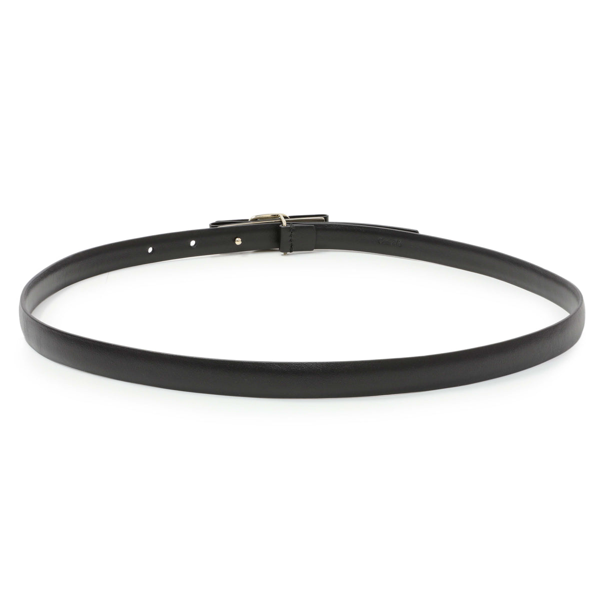 Salvatore Ferragamo Black Leather Bow Belt
