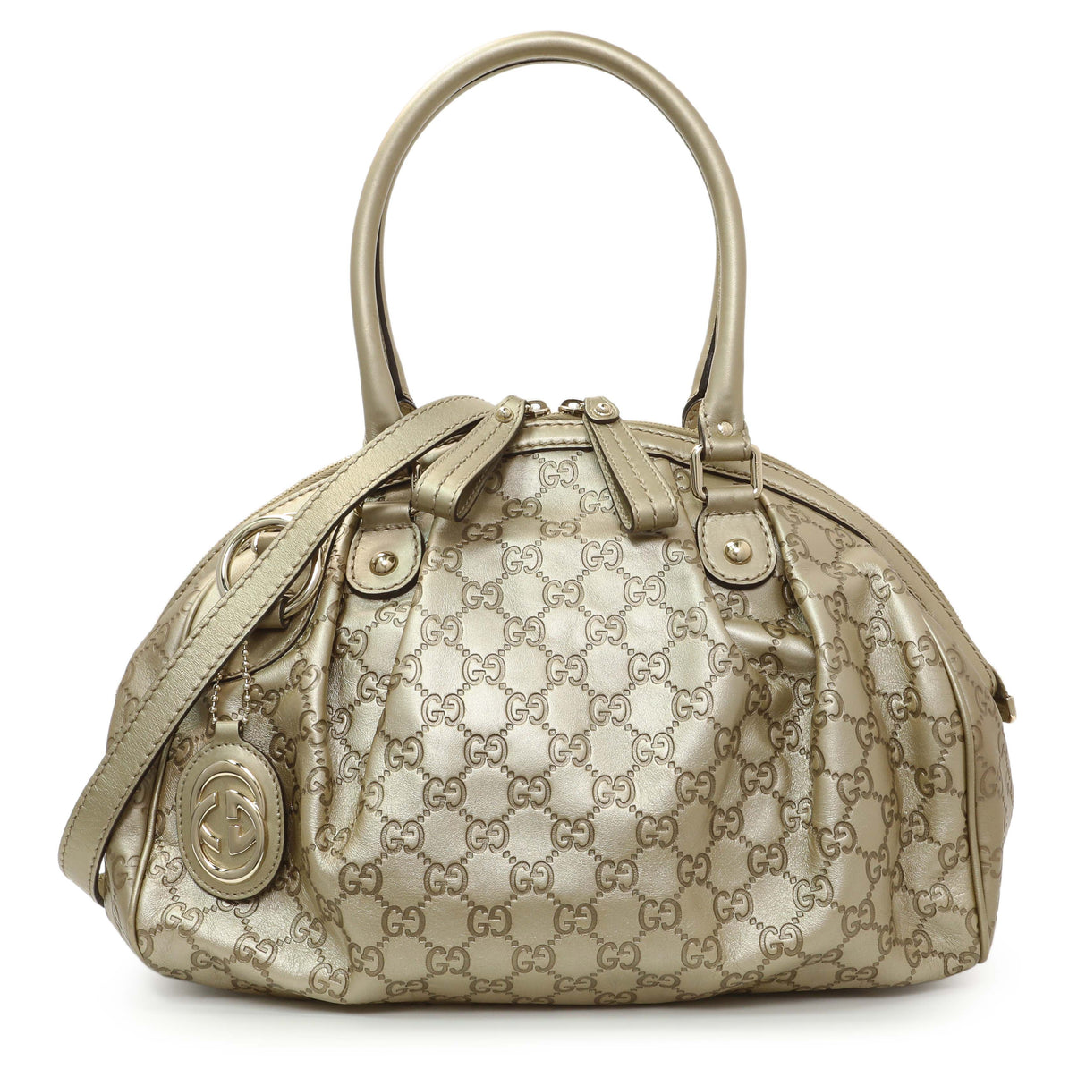 Gucci Gold Guccissima Sukey Boston Bag Handbags Gucci