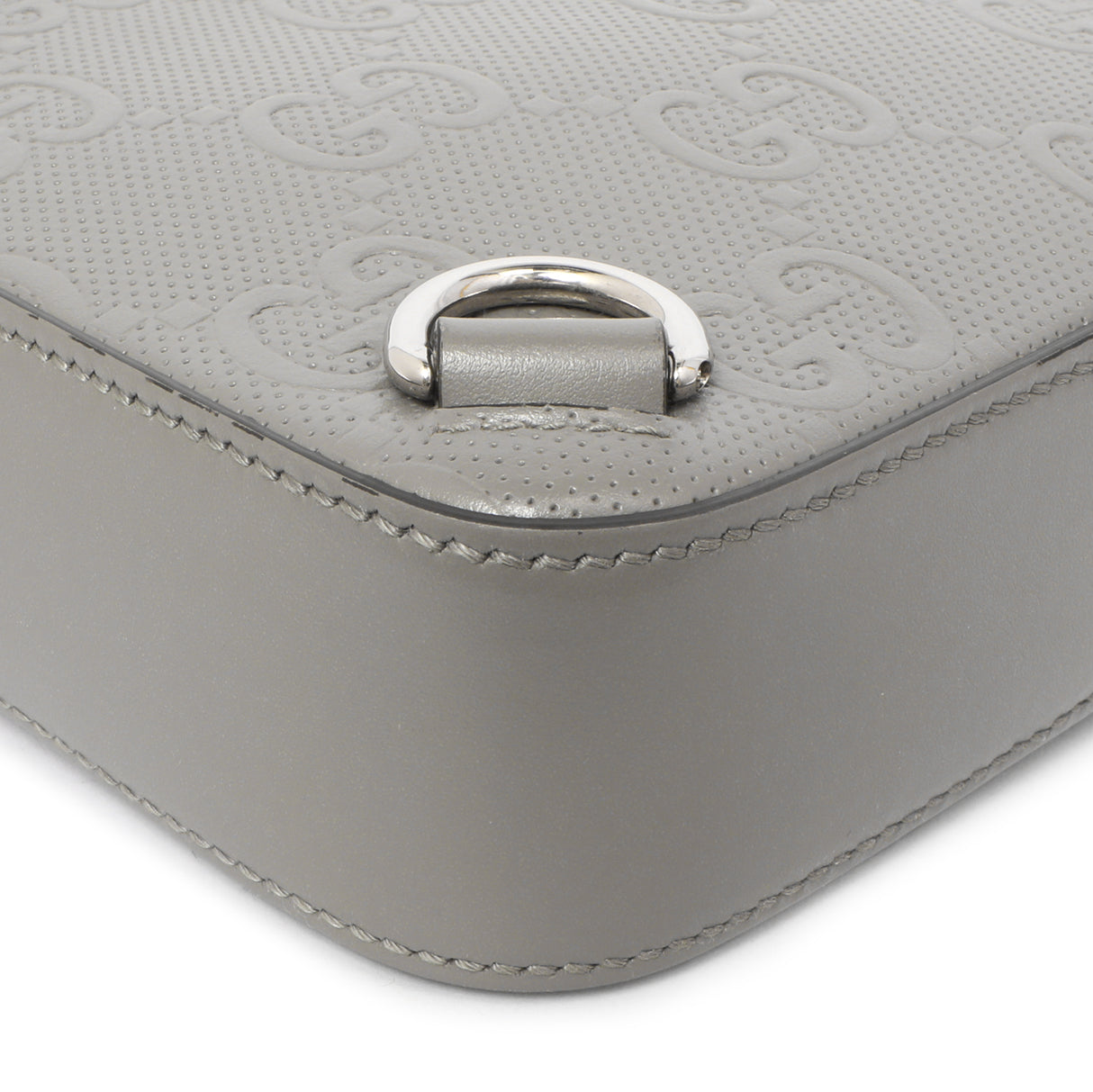 Gucci Grey Calfskin GG Tennis Embossed Sling Backpack Handbags Gucci