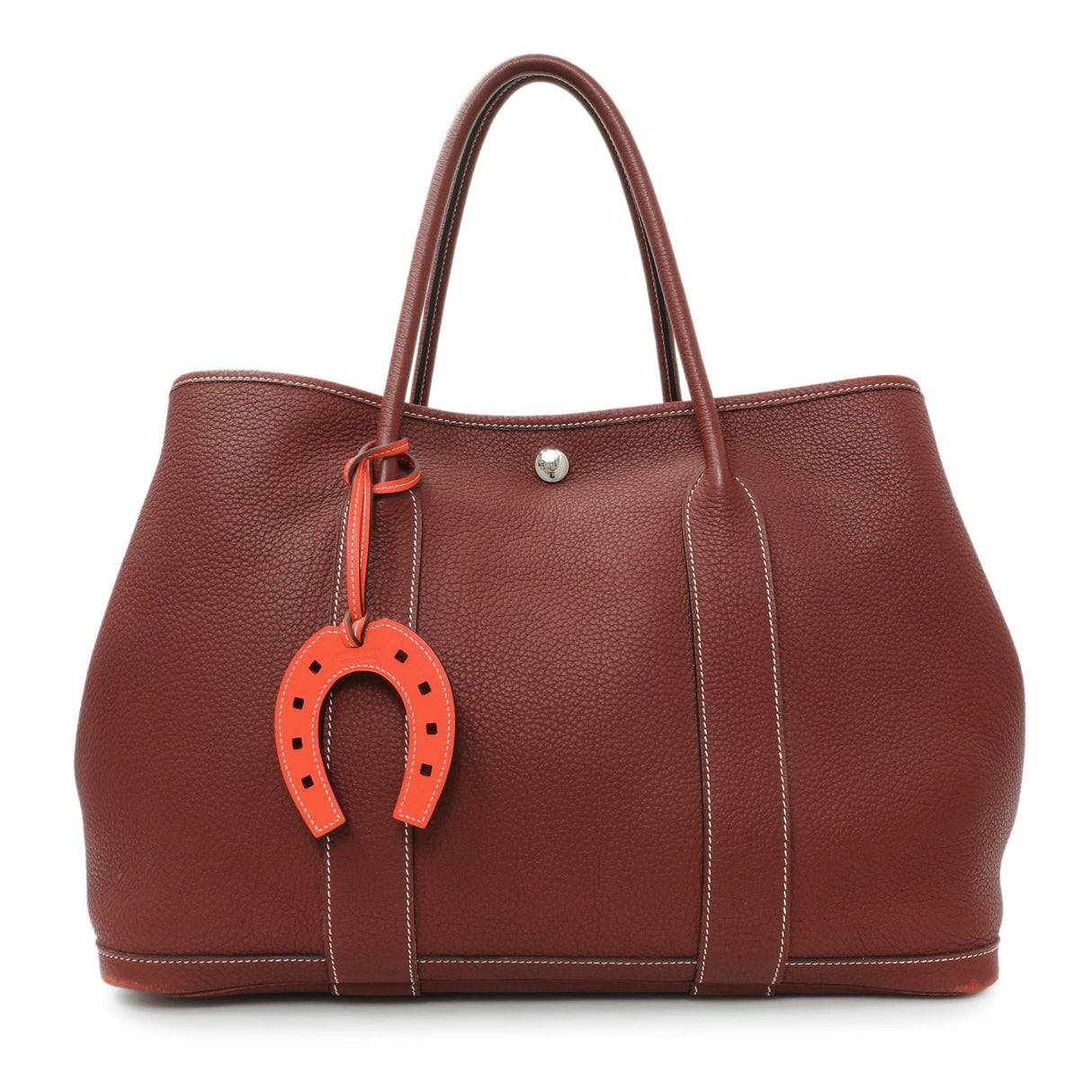 Hermes Orange Swift Paddock Horseshoe Bag Charm Accessories Hermes