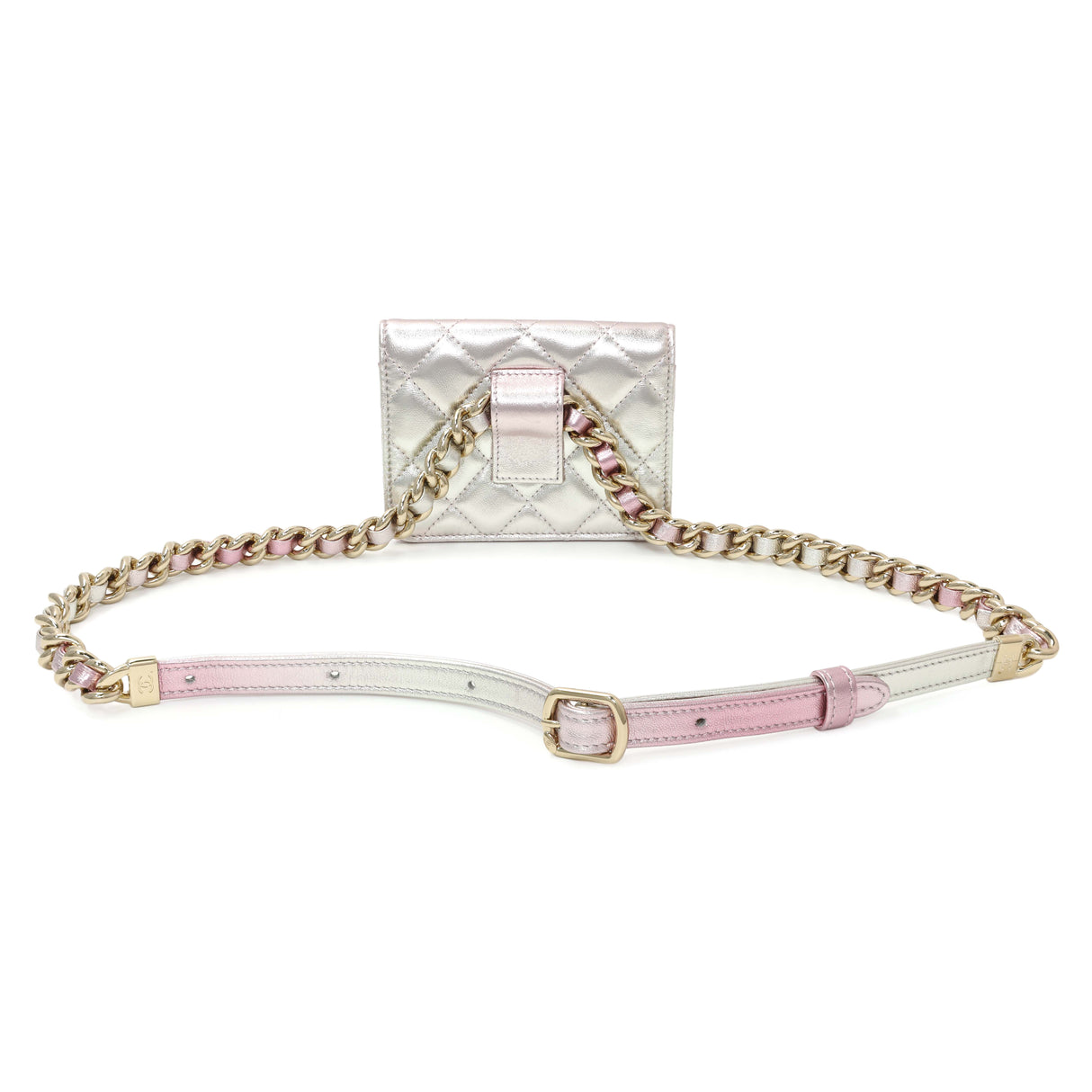 Chanel Pink Gradient Iridescent Lambskin Quilted Waist Bag Handbags Chanel