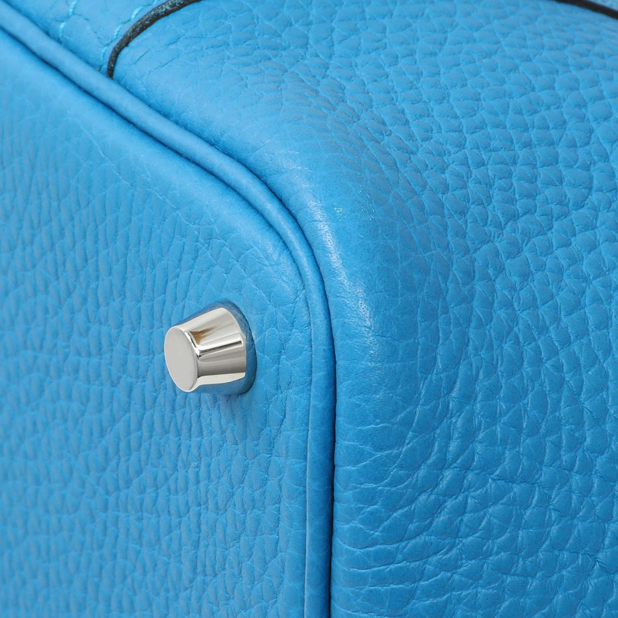Hermes Bleu Zanzibar Clemence Picotin Lock 18 PM Handbags Hermes