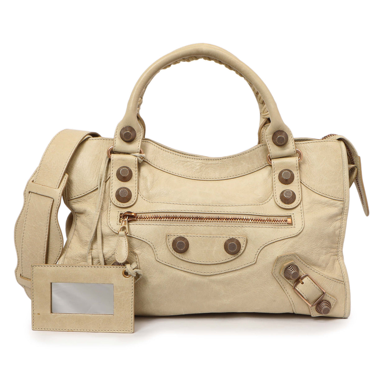 Balenciaga Beige Lambskin Giant 21 City Handbags Balenciaga