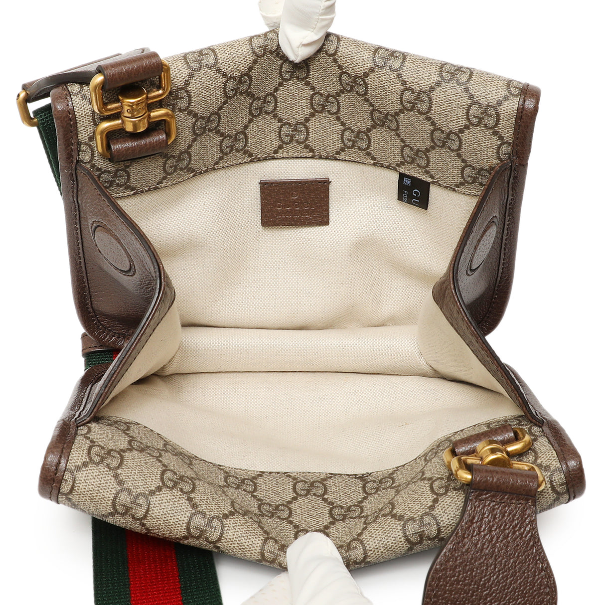 Gucci GG Supreme Monogram Web Neo Vintage Small Messenger Handbags Gucci