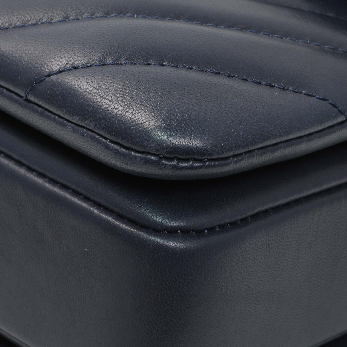 Chanel Blue Chevron Quilted Lambskin Medium Trendy CC Dual Handle Flap Bag Handbags Chanel