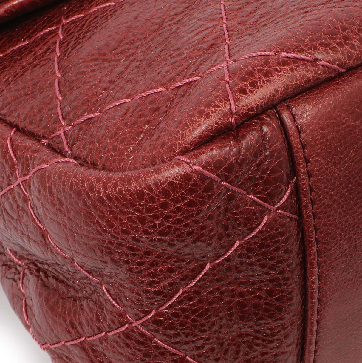 Chanel Burgundy Glazed Calfskin On The Road Flap Handbags Chanel