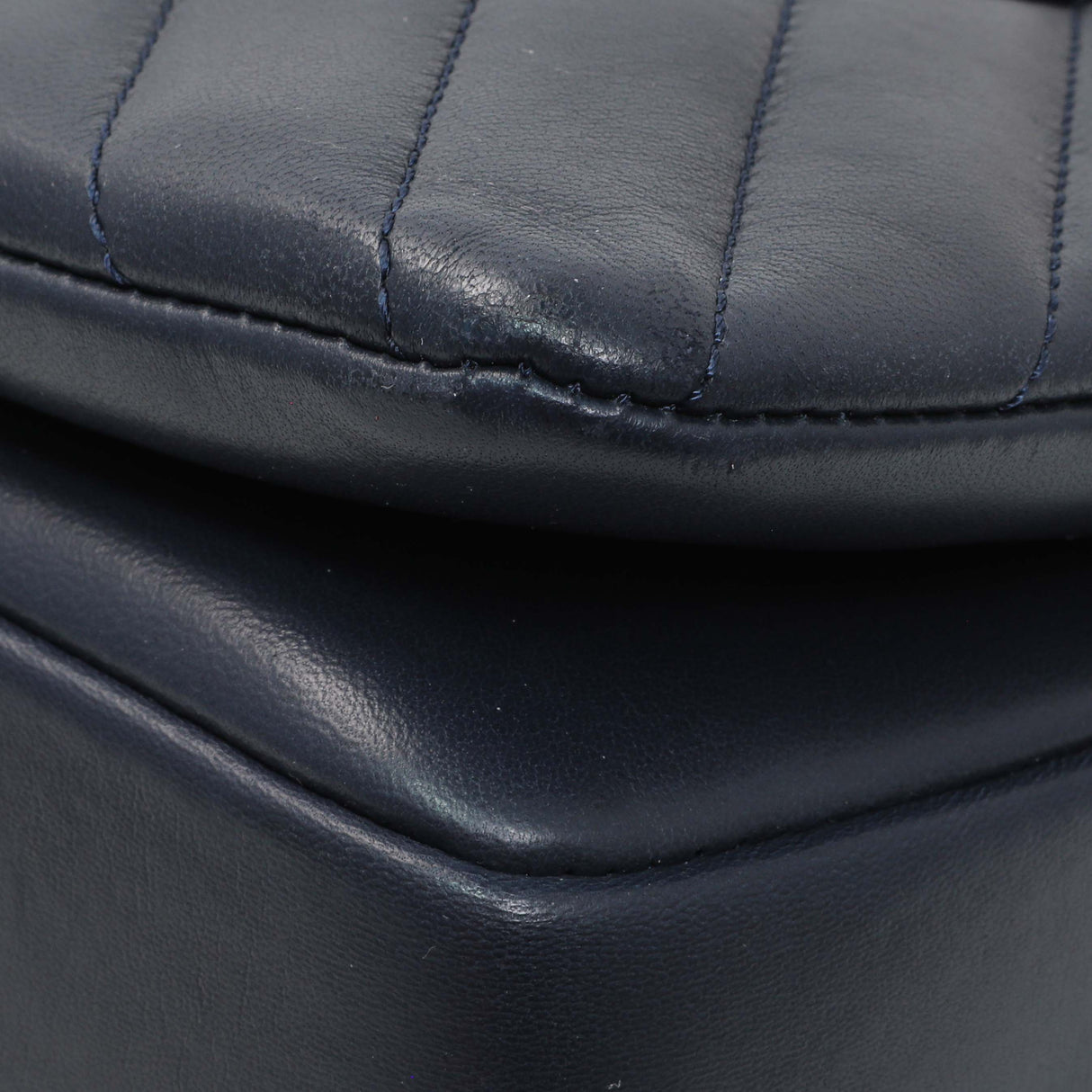 Chanel Blue Chevron Quilted Lambskin Medium Trendy CC Dual Handle Flap Bag Handbags Chanel