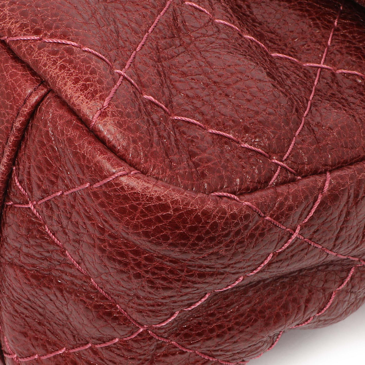 Chanel Burgundy Glazed Calfskin On The Road Flap Handbags Chanel