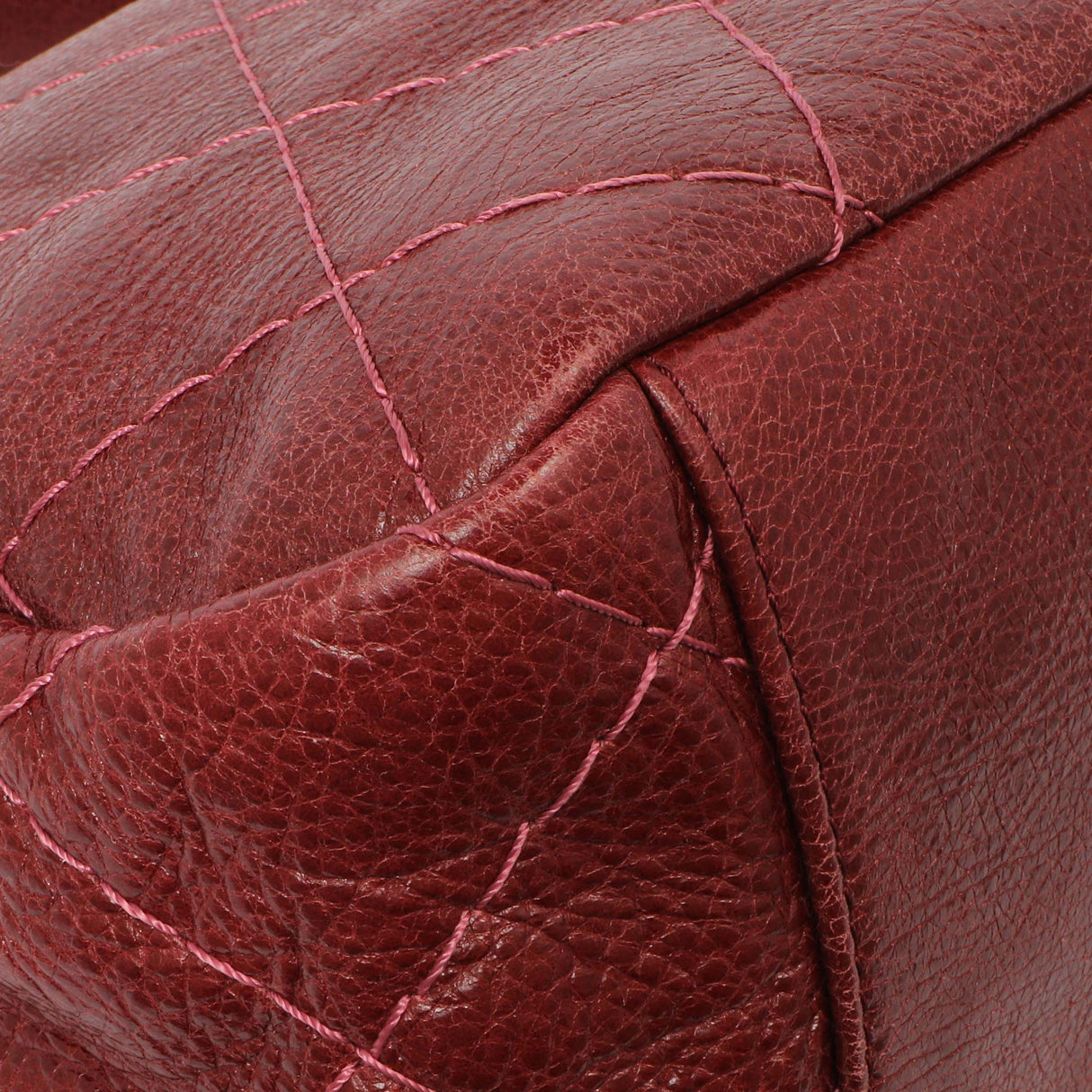 Chanel Burgundy Glazed Calfskin On The Road Flap Handbags Chanel