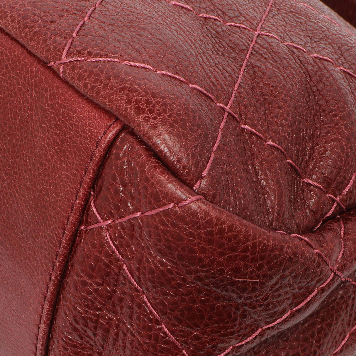 Chanel Burgundy Glazed Calfskin On The Road Flap Handbags Chanel