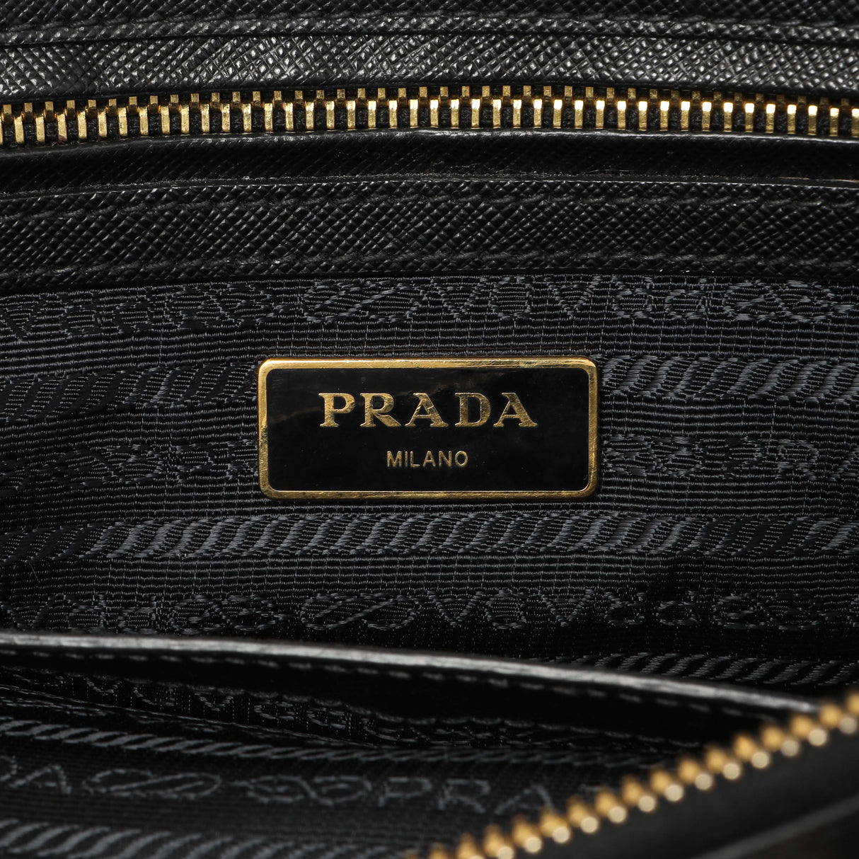 Prada Black Saffiano Small Galleria Double Zip Tote Handbags Prada