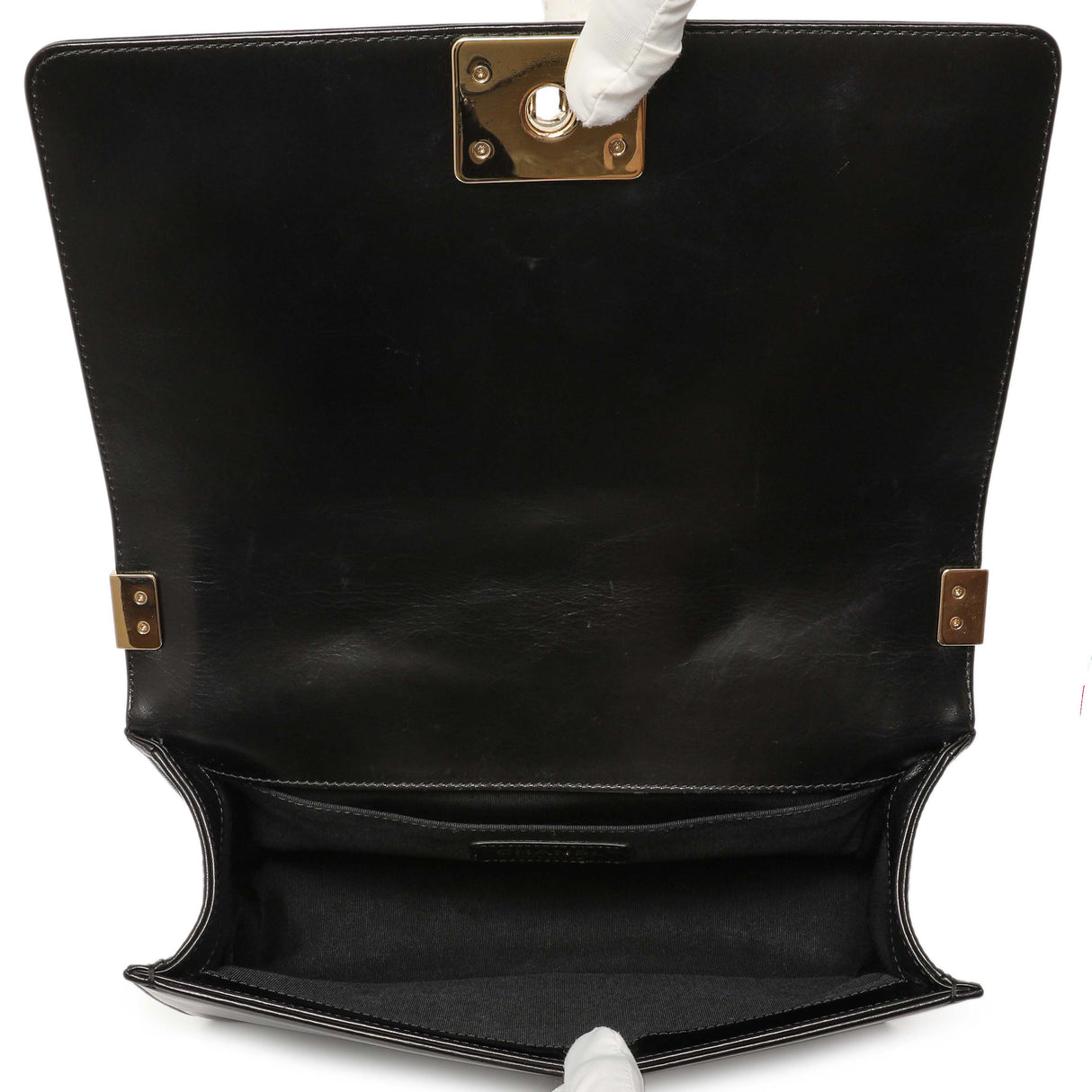 Chanel Black Shearling Medium Boy Bag Handbags Chanel