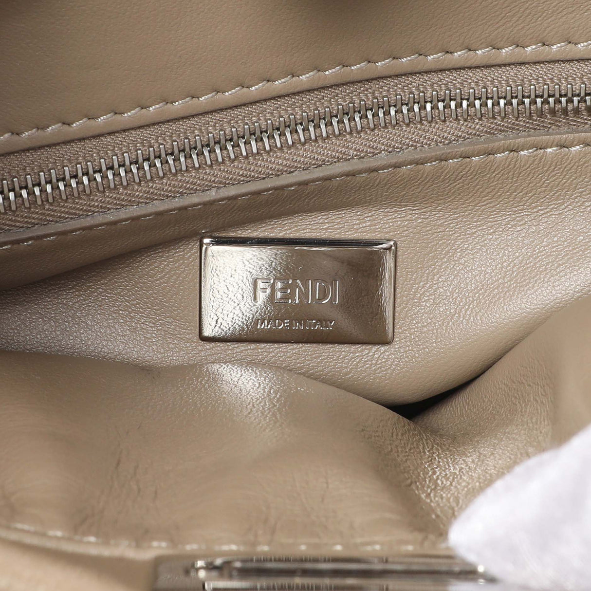 Fendi Tortora Nappa Mini Peekaboo Iconic Satchel Handbags Fendi