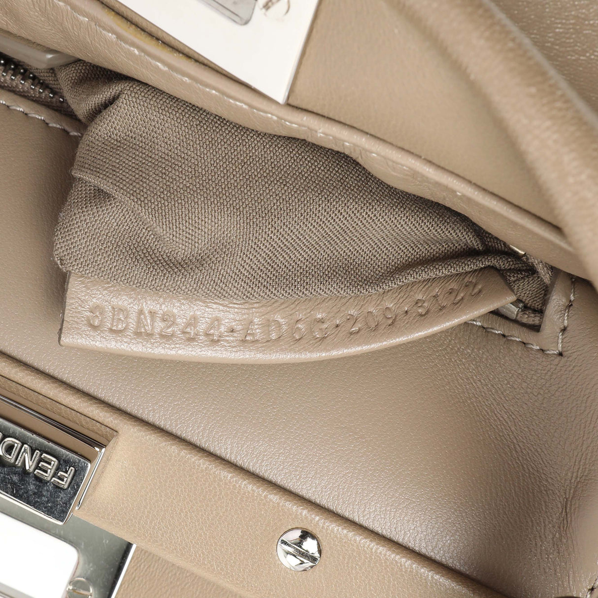 Fendi Tortora Nappa Mini Peekaboo Iconic Satchel Handbags Fendi