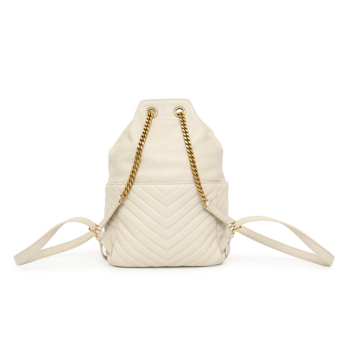 Saint Laurent Cream Lambskin Matelasse Monogram Joe Backpack Handbags Saint Laurent