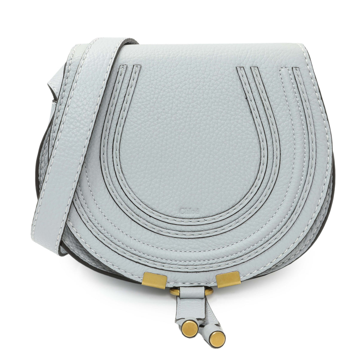 Chloe Blue Mist Mini Marcie Round Crossbody Handbags Chloe