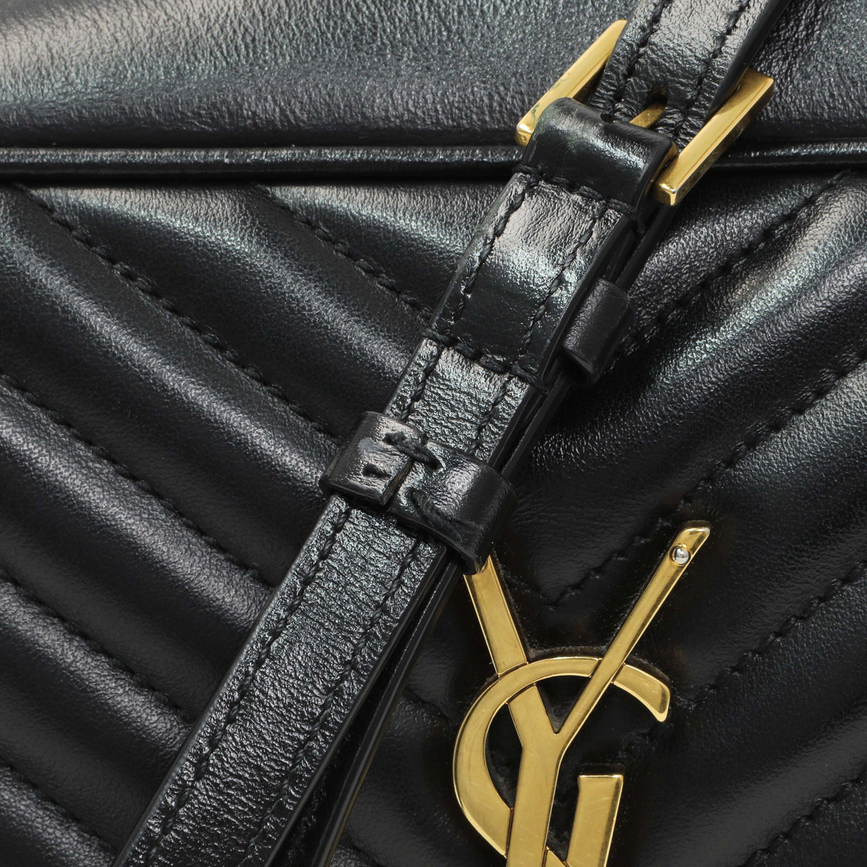 Saint Laurent Black Calfskin Matelasse Monogram Lou Camera Bag Handbags Saint Laurent