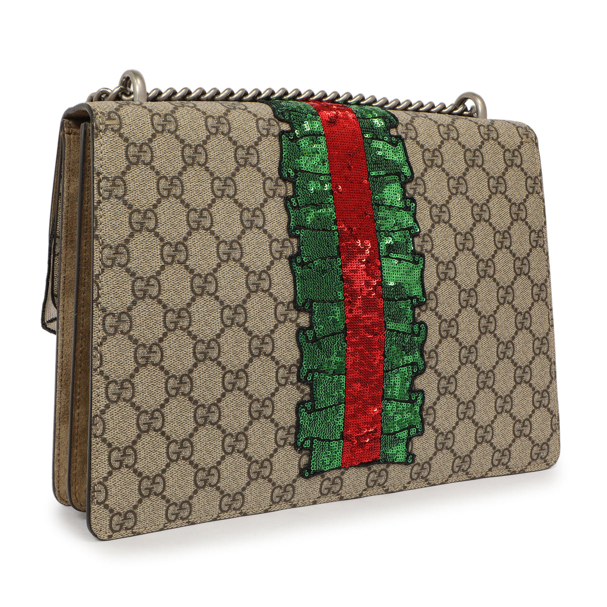 Gucci GG Supreme Monogram Lightning Embroidered Medium Dionysus Shoulder Bag Handbags Gucci