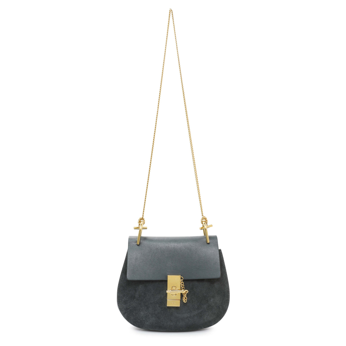 Chloe Suede Smooth Calfskin Drew Shoulder Bag Handbags Chloe