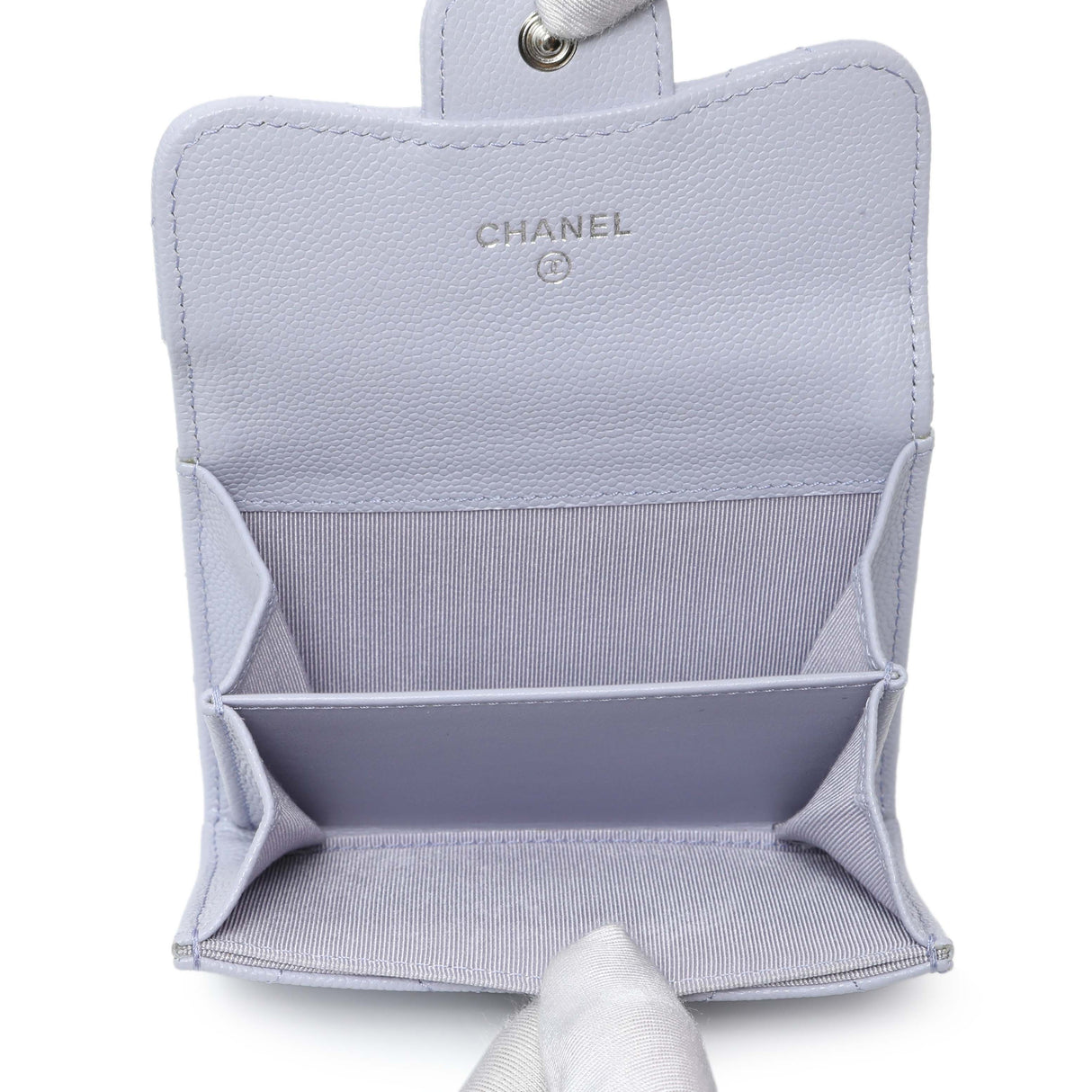 Chanel Purple Caviar Quilted Flap Card Holder Wallet Accessories Chanel