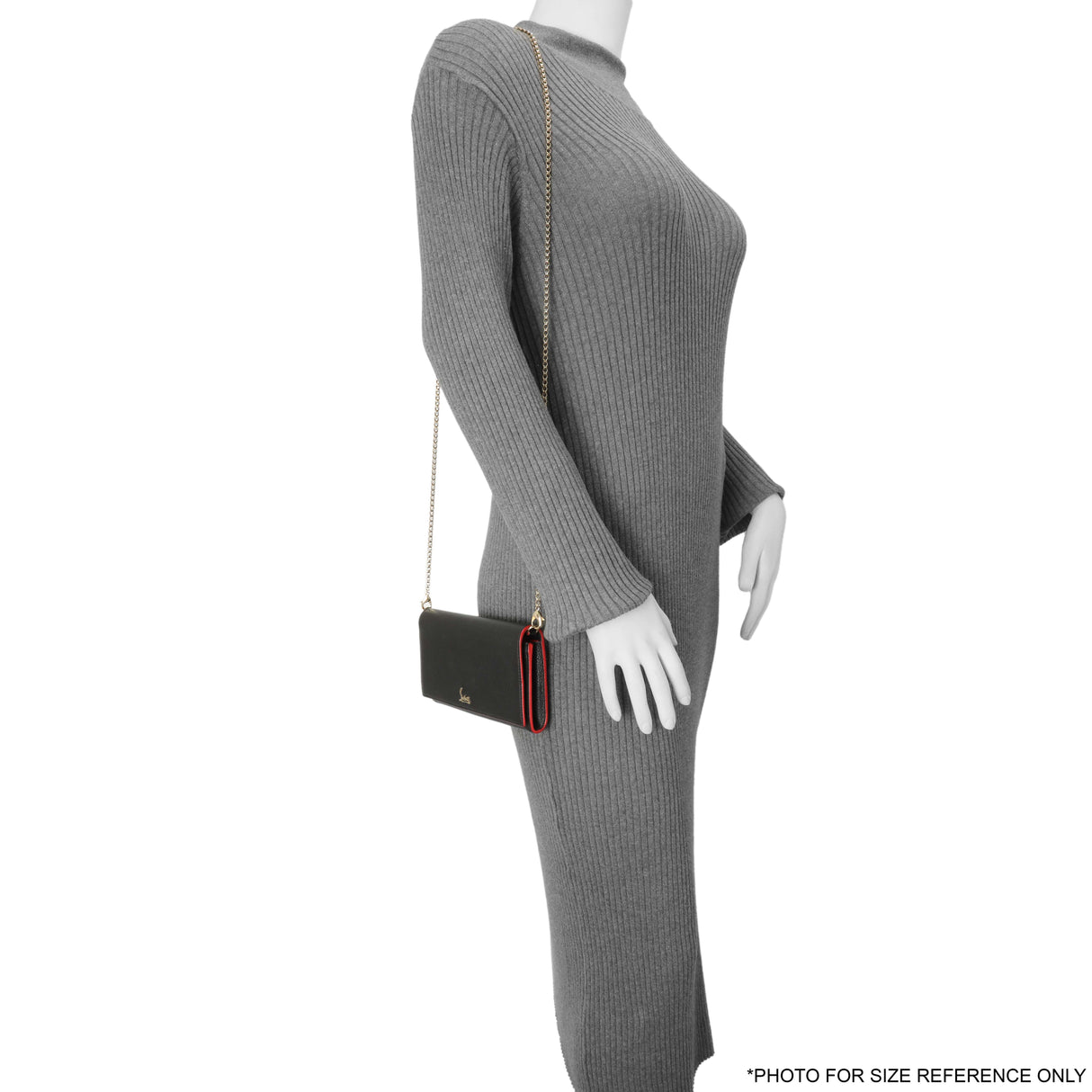 Christian Louboutin Black Calfskin Boudoir Chain Wallet Handbags Christian Louboutin