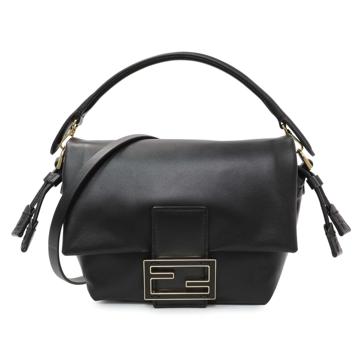 Fendi Black Calfskin Mamma Baguette