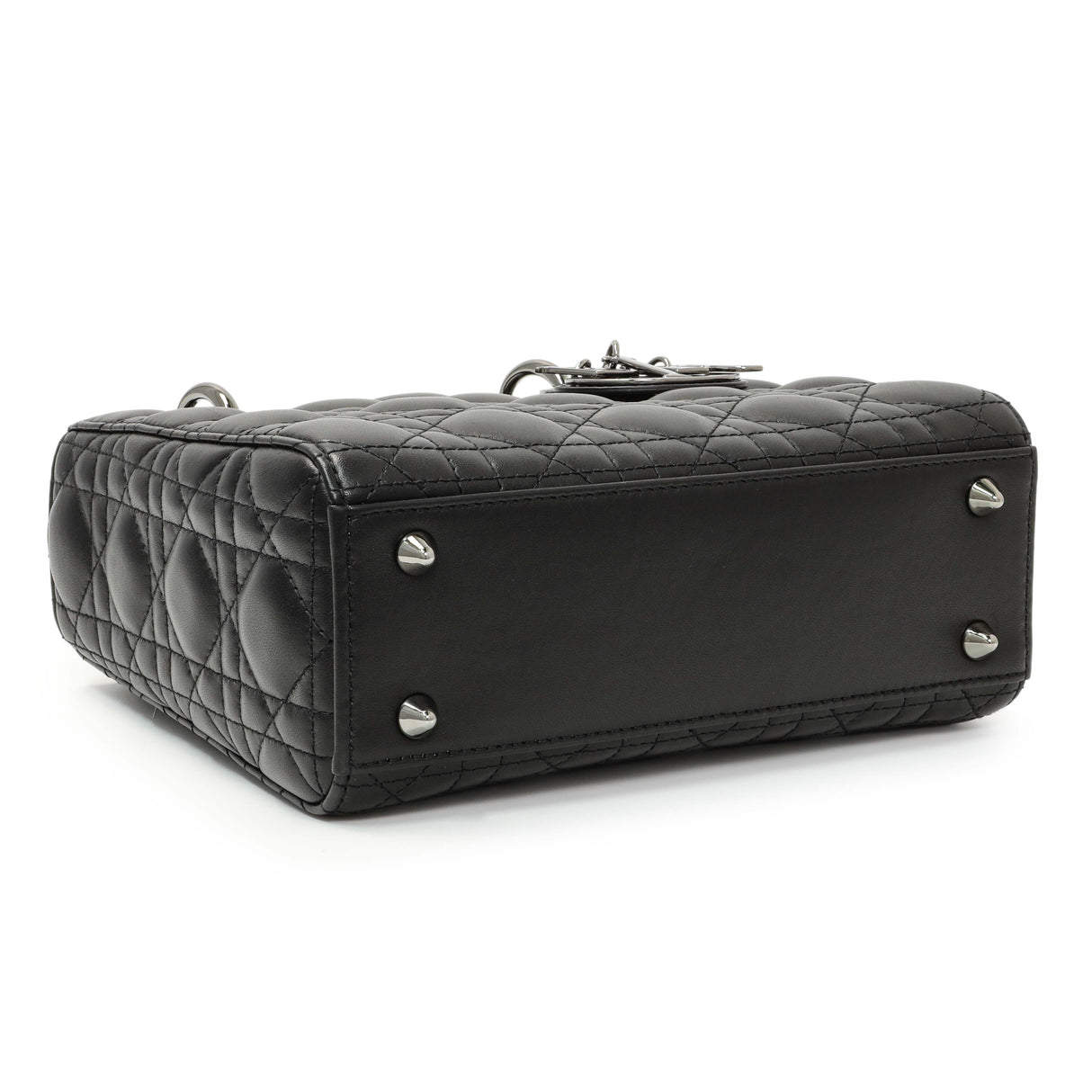 Christian Dior Black Lambskin Cannage Small My ABCDior Lady Dior Handbags Christian Dior