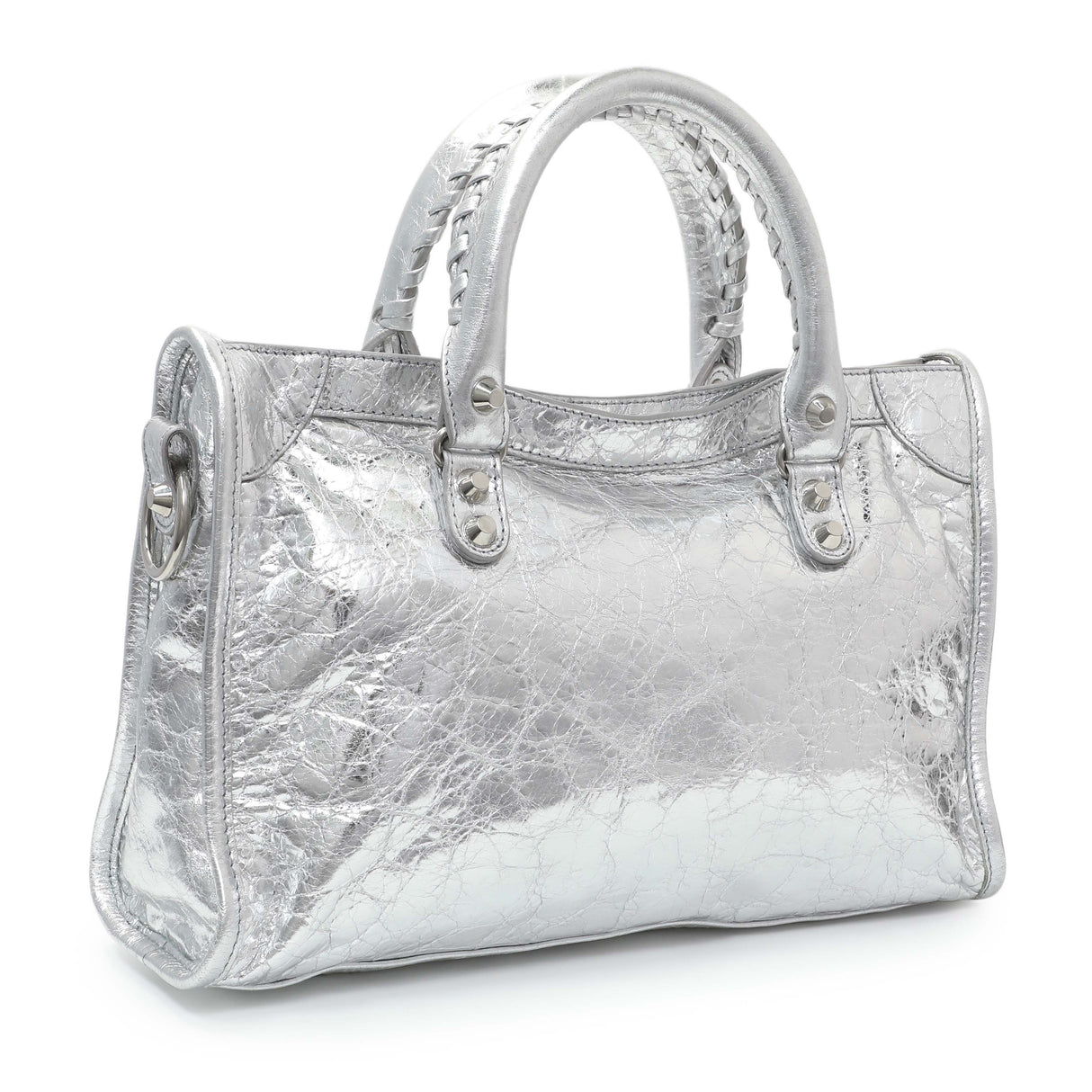 Balenciaga Silver Agneau Small Le City Handbags Balenciaga