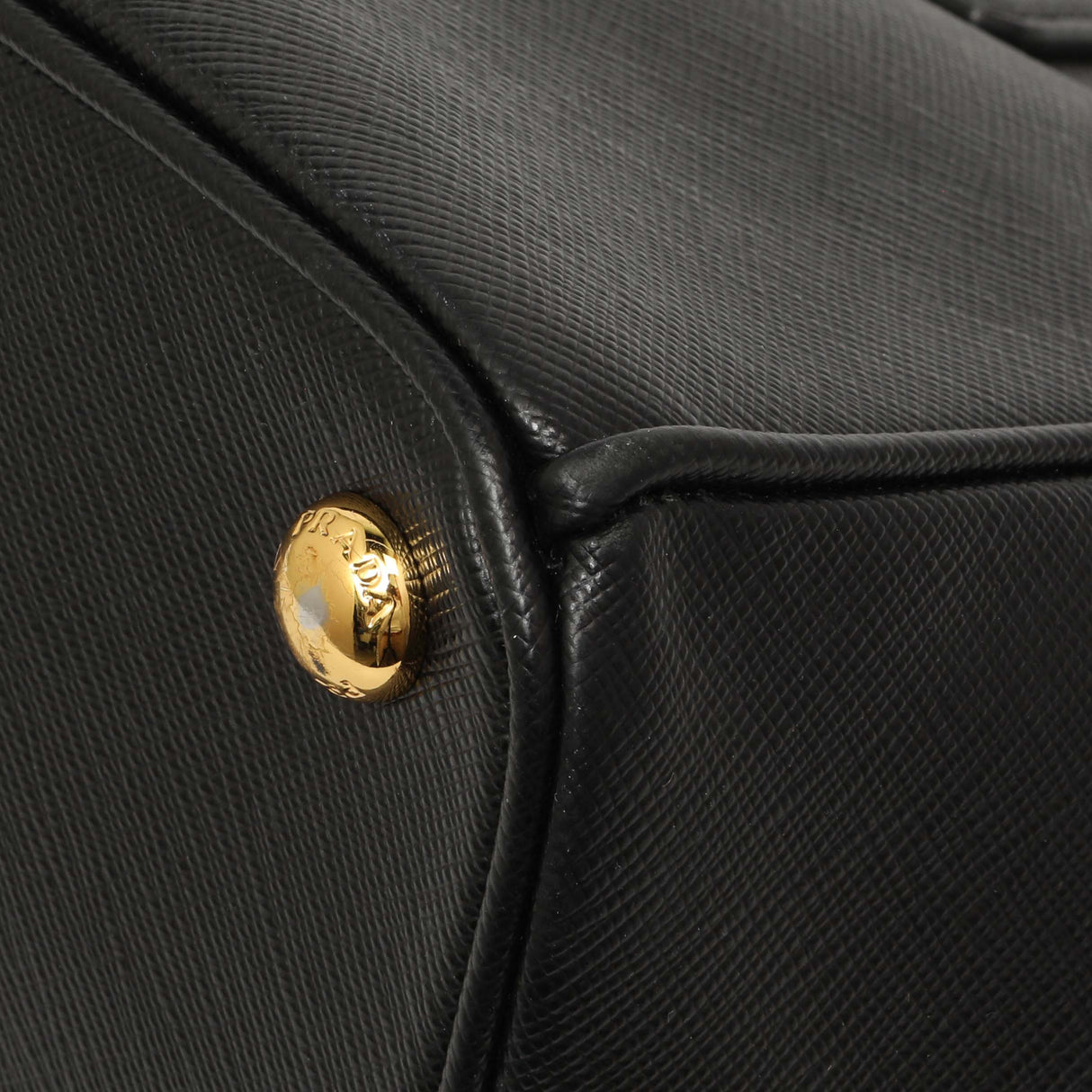 Prada Black Saffiano Small Galleria Double Zip Tote Handbags Prada