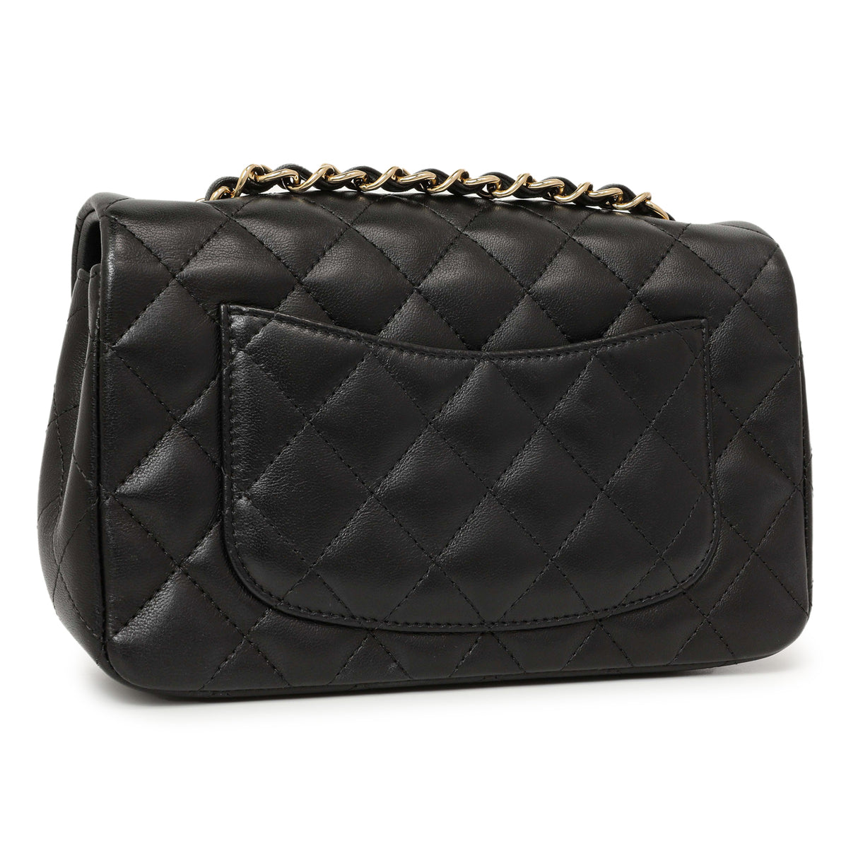 Chanel Black Quilted Lambskin Mini Rectangular Flap Handbags Chanel