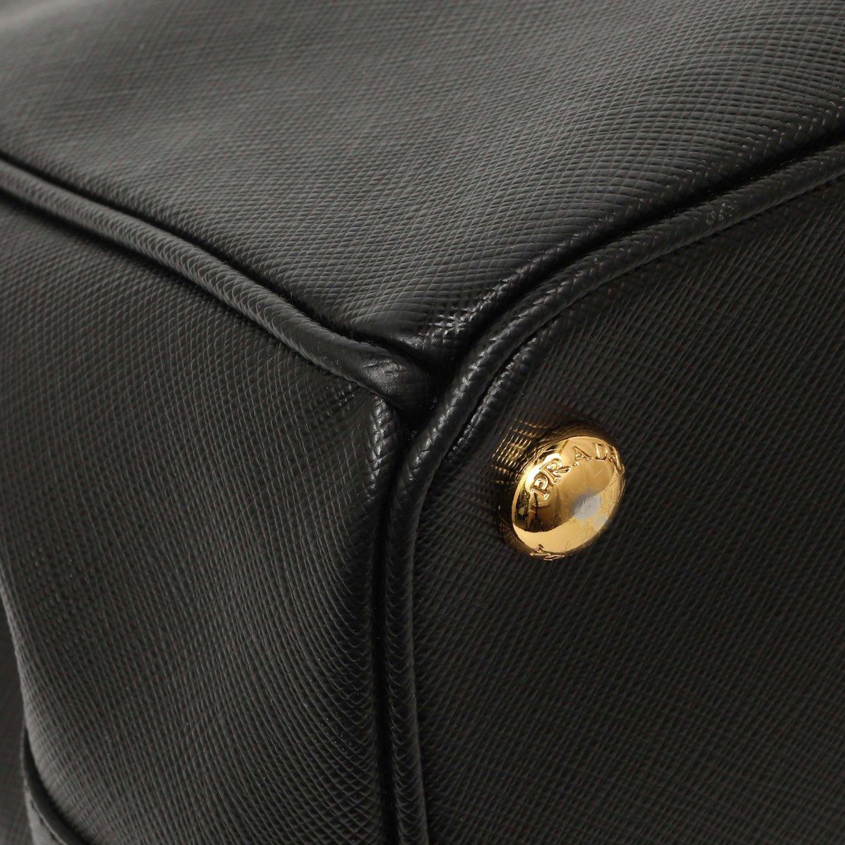 Prada Black Saffiano Small Galleria Double Zip Tote Handbags Prada