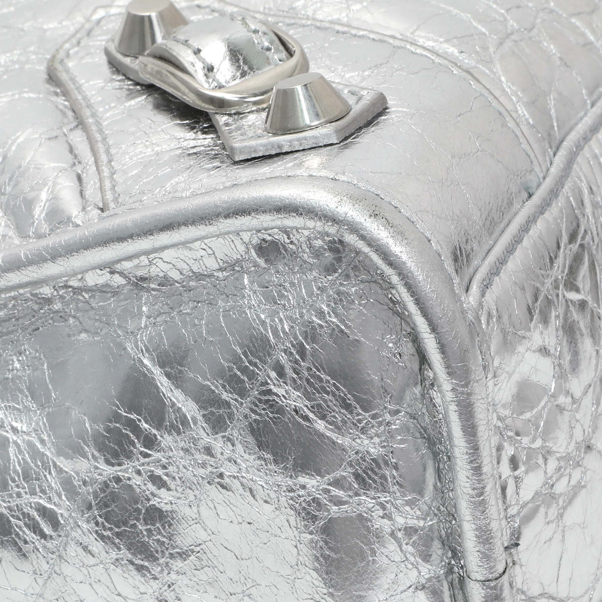 Balenciaga Silver Agneau Small Le City Handbags Balenciaga