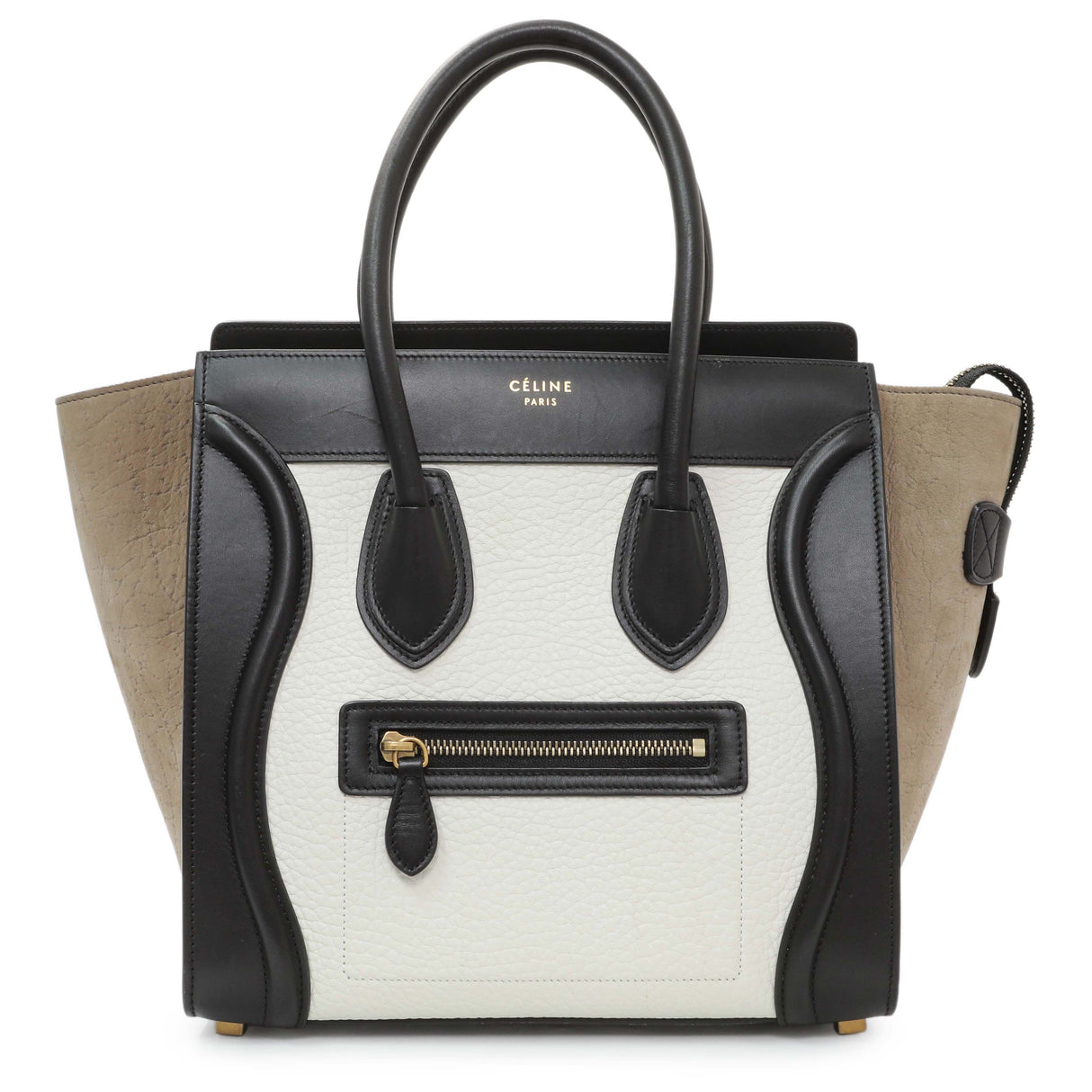 Celine Tricolor Calfskin Suede Micro Luggage Tote Handbags Celine