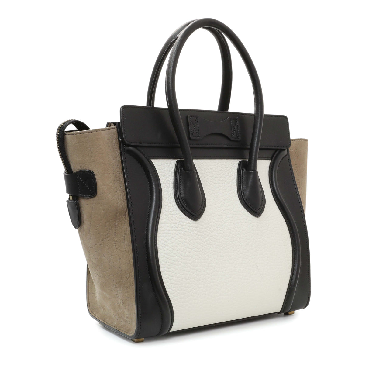 Celine Tricolor Calfskin Suede Micro Luggage Tote Handbags Celine